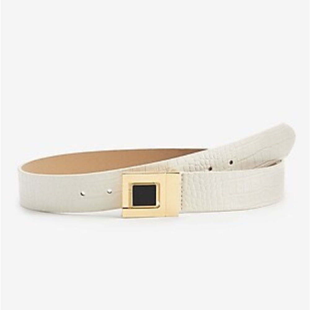 Express x Simon Spurr Croc-Embossed Belt